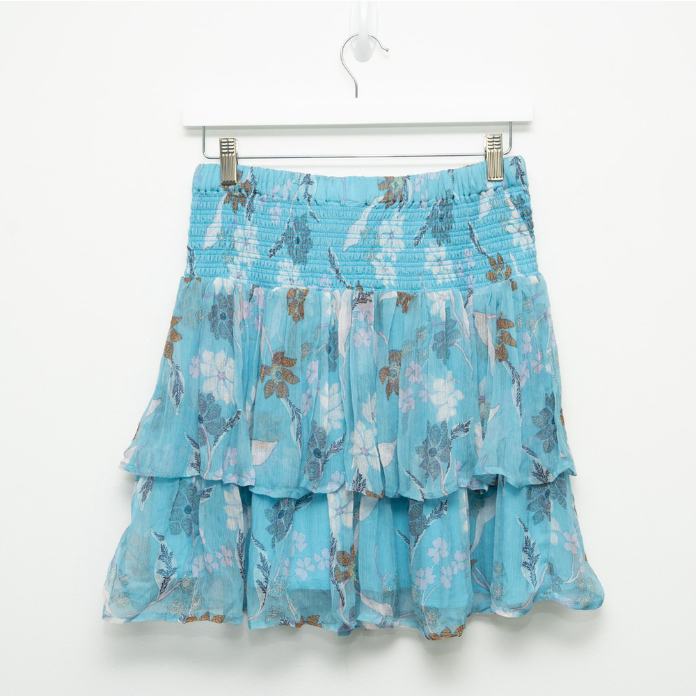 Dolan - Ellie Floral Print Smocked Tiered Skirt - Picture 3 of 5